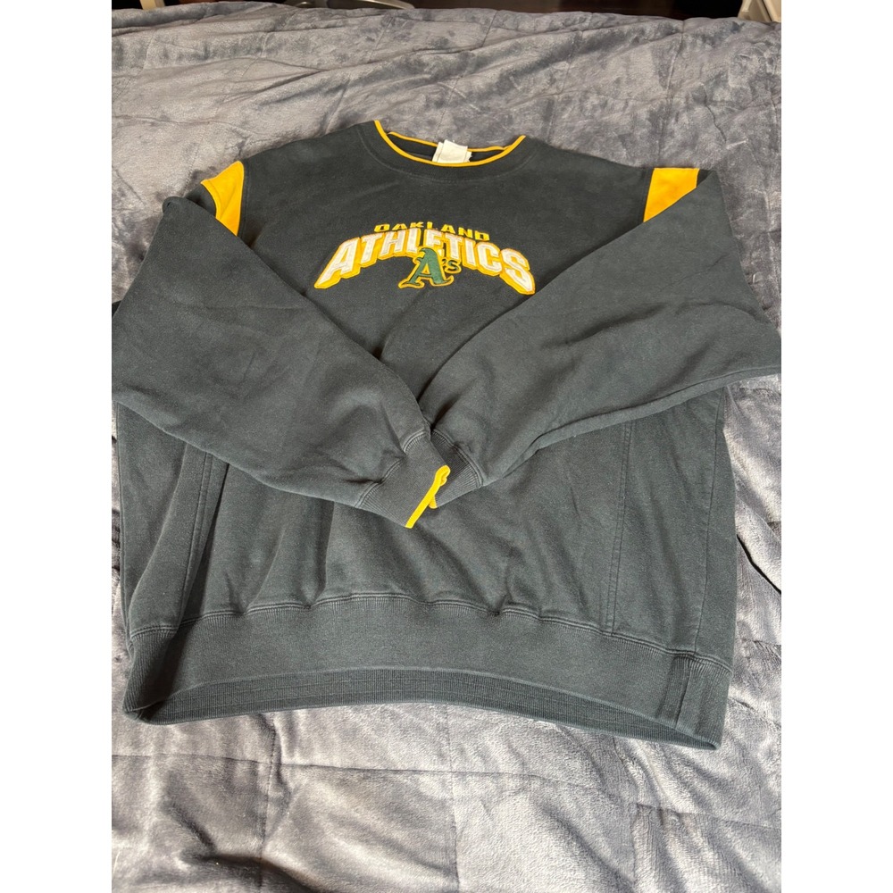 Lee Sport Oakland‎ Athletics Sweatshirt Crewneck Mens Pullover MLB Baseball